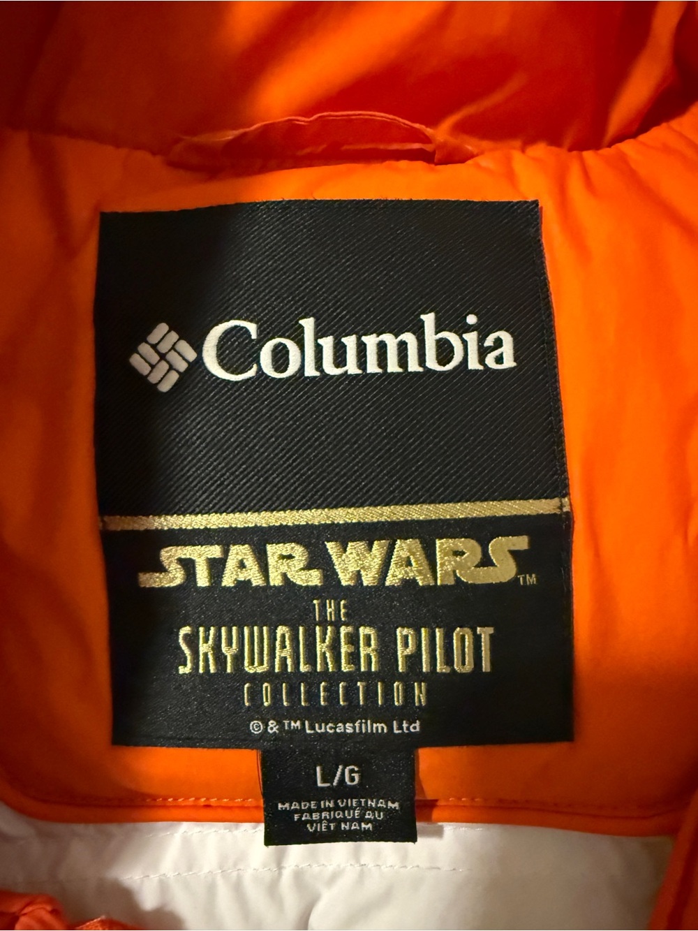 Columbia  X Star Wars Men’s Orange Snow Speeder Pilot Insulated Jacket - Picture 2 of 4